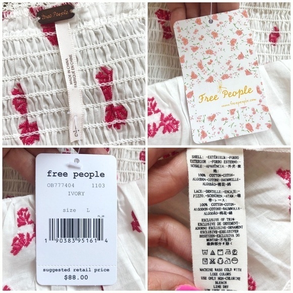 Free People Beautiful Fleurs Top - Picture 8 of 8